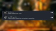 These achievements indicate the overall completion time (Image via Steam)